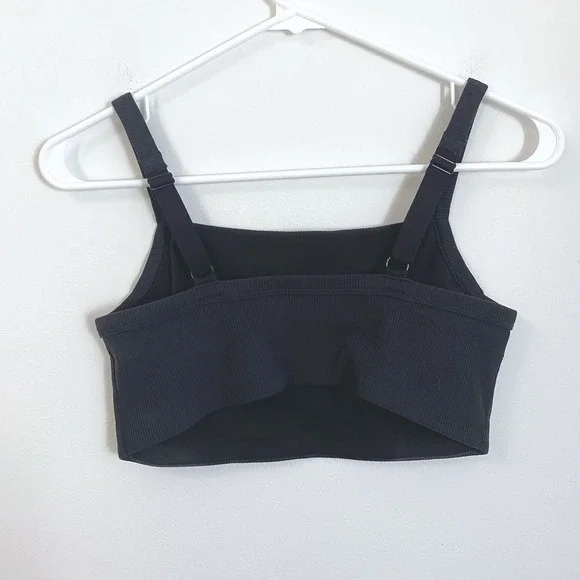 OFFLINE By Aerie Ribbed Square Neck Sports Bra Size M Medium Support Adjustable - Picture 3 of 5